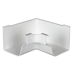 Amerimax 5 in. W X 6.25 in. L White Vinyl K Inside Miter