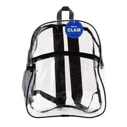 Bazic Products Clair Collection Clear Backpack 15.25 in. H X 12 in. W