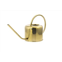 Kikkerland Gold 40 oz Steel Vintage Watering Can