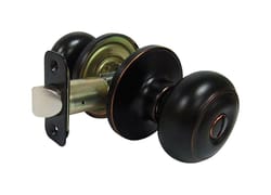 Faultless Fancy Mushroom Aged Bronze Privacy Knob Right Handed
