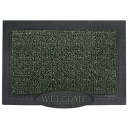 GrassWorx Clean Machine 24 in. W X 36 in. L Evergreen Welcome Astroturf Door Mat