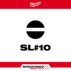 Milwaukee Shockwave Slotted 1/4 in. X 1 in. L Insert Bit Steel 2 pc