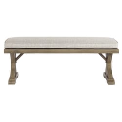 Signature Design by Ashley Beachcroft Brown Aluminum Frame Dining Bench Beige