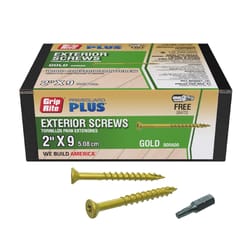 Grip-Rite PrimeGuard Plus No. 9 wire X 2 in. L Star Flat Head Deck Screws 1 lb