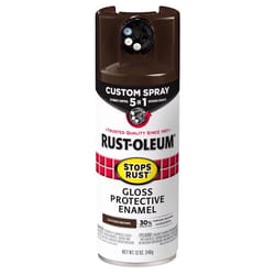 Rust-Oleum Stops Rust Custom Spray 5-in-1 Gloss Leather Brown Spray Paint 12 oz