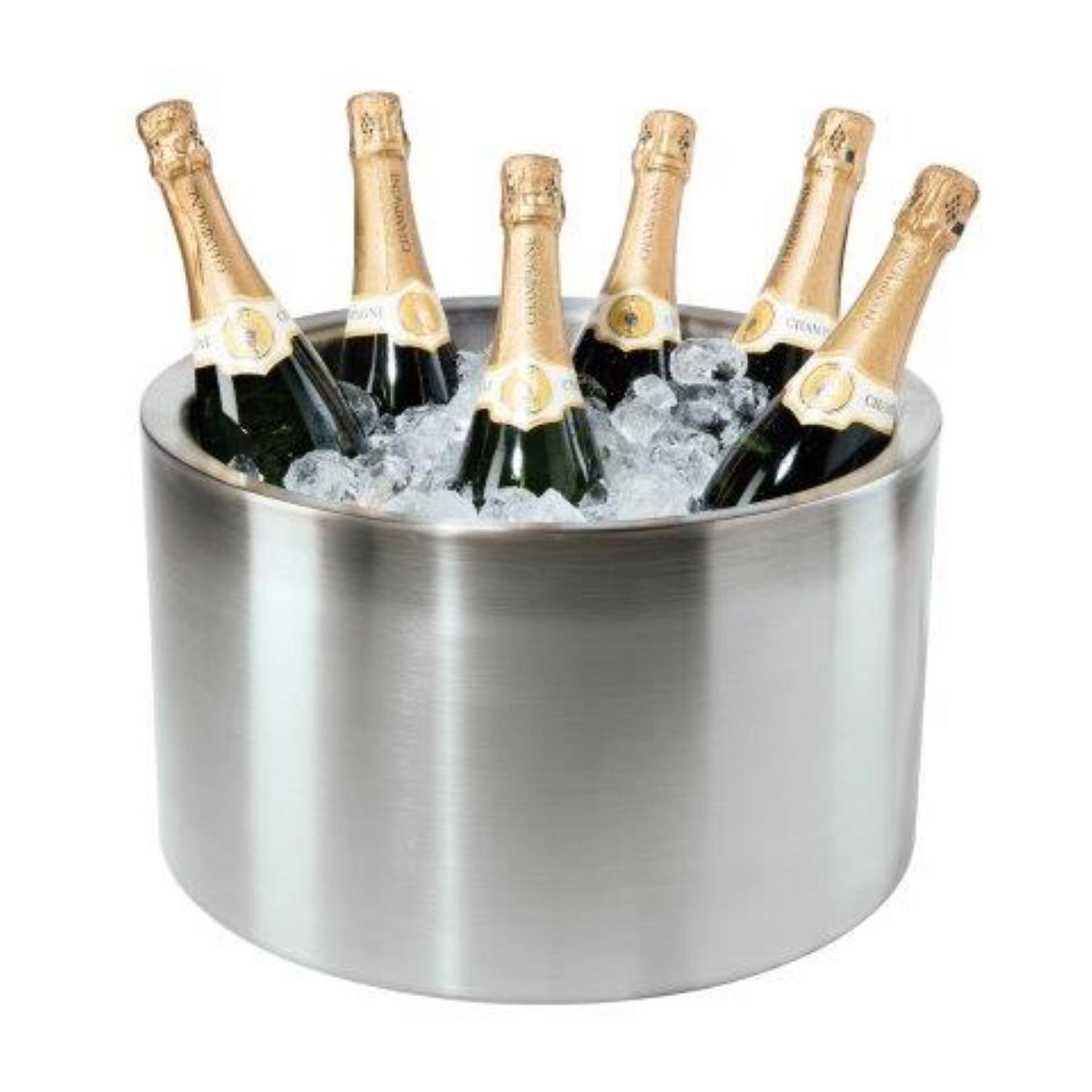 OGGI Silver Stainless Steel Party Ice Bucket Sansujyuku sansujyuku.com