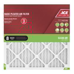Ace 20 in. W X 20 in. H X 1 in. D Synthetic 8 MERV Pleated Air Filter 1 pk