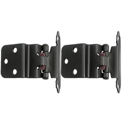 Laurey 1-1/2 in. W X 2-3/4 in. L Oil Rubbed Bronze Black Steel Self-Closing Hinge 2 pk