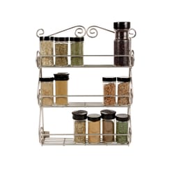 Spectrum Scroll 2.75 in. L X 12.5 in. W X 15.25 in. H Silver Spice Organizer