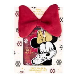 Mad Beauty Disney Minnie Burgundy Headband/Face Mask Set 6 pk