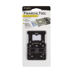 Nite Ize Financial Tool RFID Blocking 10 In 1 Multi Tool Wallet Stainless Steel 1 pk