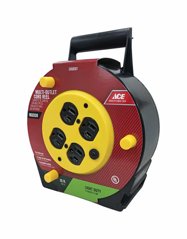 Ace 25 ft. L Plastic Cord Reel Ace Hardware