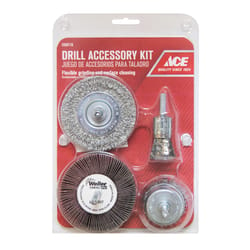Ace Assorted in. Wire Wheel Brush Set Steel 4500 rpm 4 pc