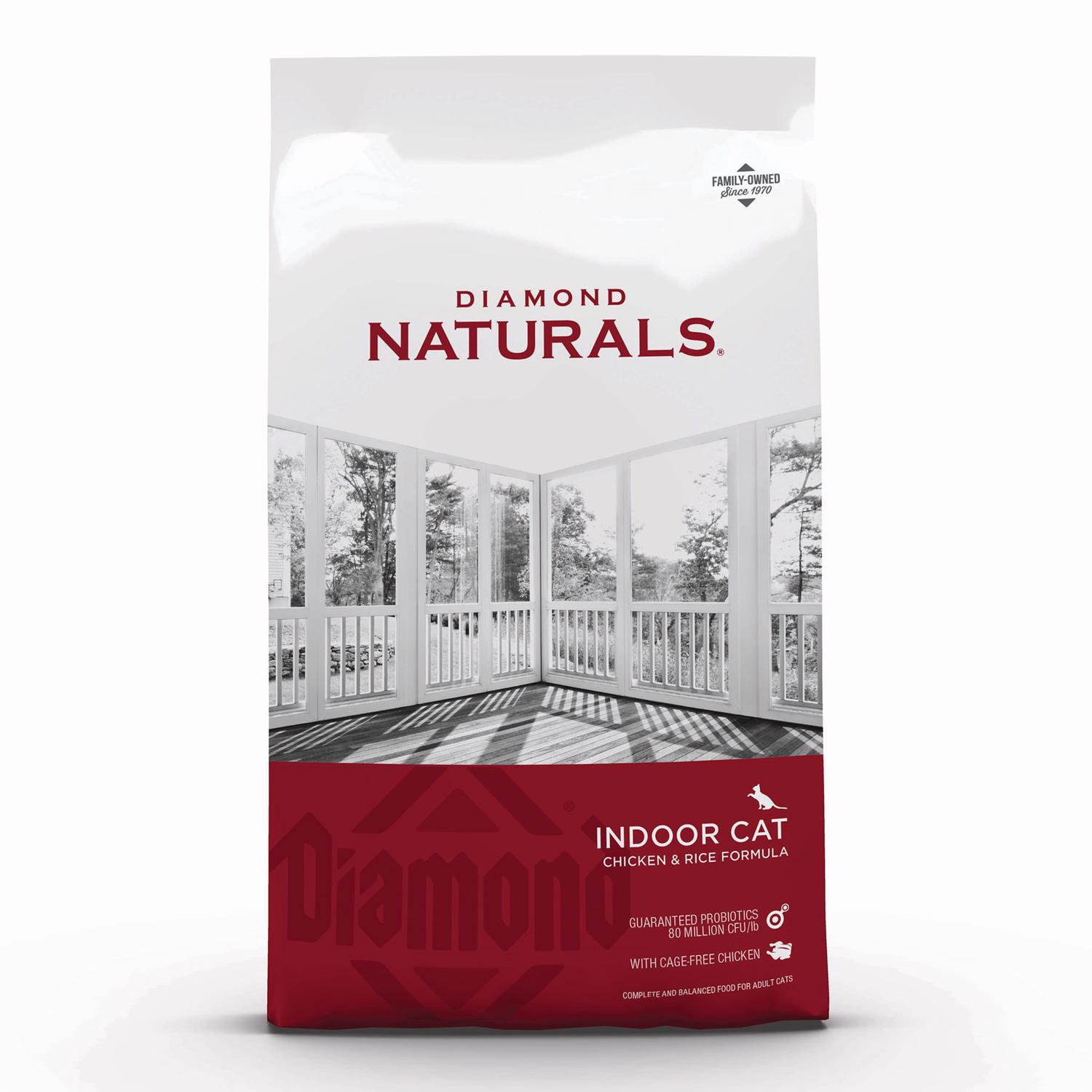 Photos - Other interior and decor Diamond Naturals Adult Chicken/Rice Dry Cat Food 18 lb 1311 