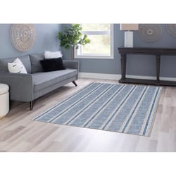 Linon Home Decor Niader 5 ft. W X 7 ft. L Blue Polyester Area Rug