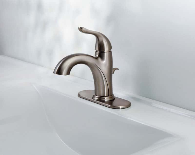 OakBrook Pacifica Brushed Nickel Single Handle Lavatory Pop-Up Faucet 4 ...