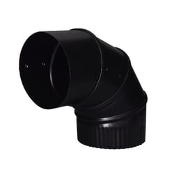 Imperial 3 in. D X 3 in. D Adjustable 90 deg Galvanized Steel Stove Pipe Elbow