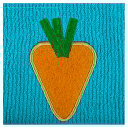 Mu Kitchen Scrubsy Blue Cotton/Polyamide Carrot Dish Cloth 1 pk