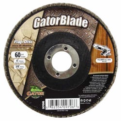 Gator 4 in. D X 5/8 in. Aluminum Oxide Flap Disc 60 Grit 1 pk