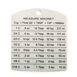 RSVP International Endurance Stainless Steel Silver Measure Magnet