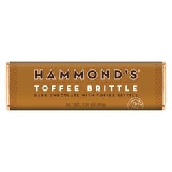 Hammond's Candies Toffee Brittle Dark Chocolate Candy Bar 2.25 oz