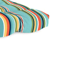 Jordan Manufacturing Multicolored Stripe Polyester Wicker Settee Cushion 4 in. H X 19 in. W X 46 in.