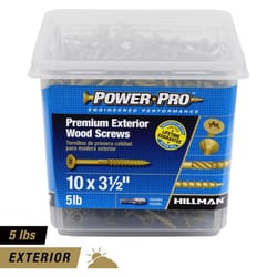 HILLMAN Power Pro No. 10 in. X 3-1/2 in. L Bronze Star Flat Head Premium Deck Screws 5 lb 295 pk