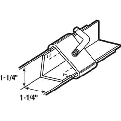 Prime-Line Silver Steel Handrail Bed Frame Clamp 1/4 inch Ga. 1.25 in. L 20 lb