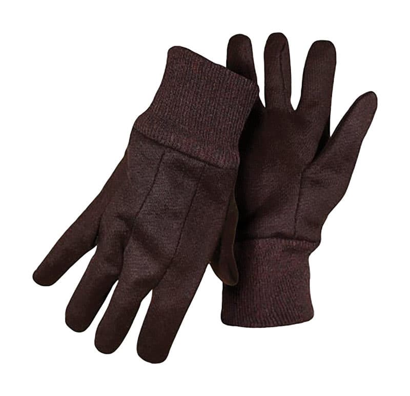 brown cotton work gloves