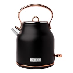 Haden Black/Silver Retro Stainless Steel 1.7 L Electric Tea Kettle