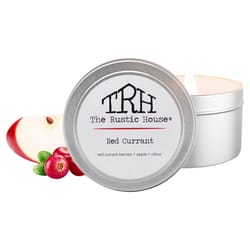 The Rustic House Silver Red Currant Scent Travel Candle 4 oz