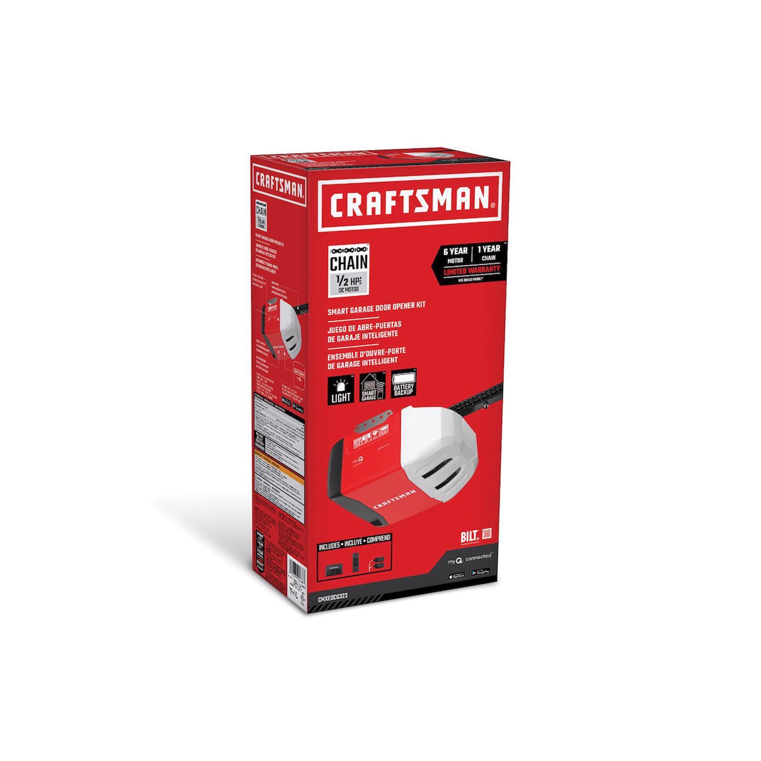 Craftsman 1/2 HP Chain Drive WiFi Compatible Garage Door Opener w/Battery Backup Uae Electronic uaeelectronic.com