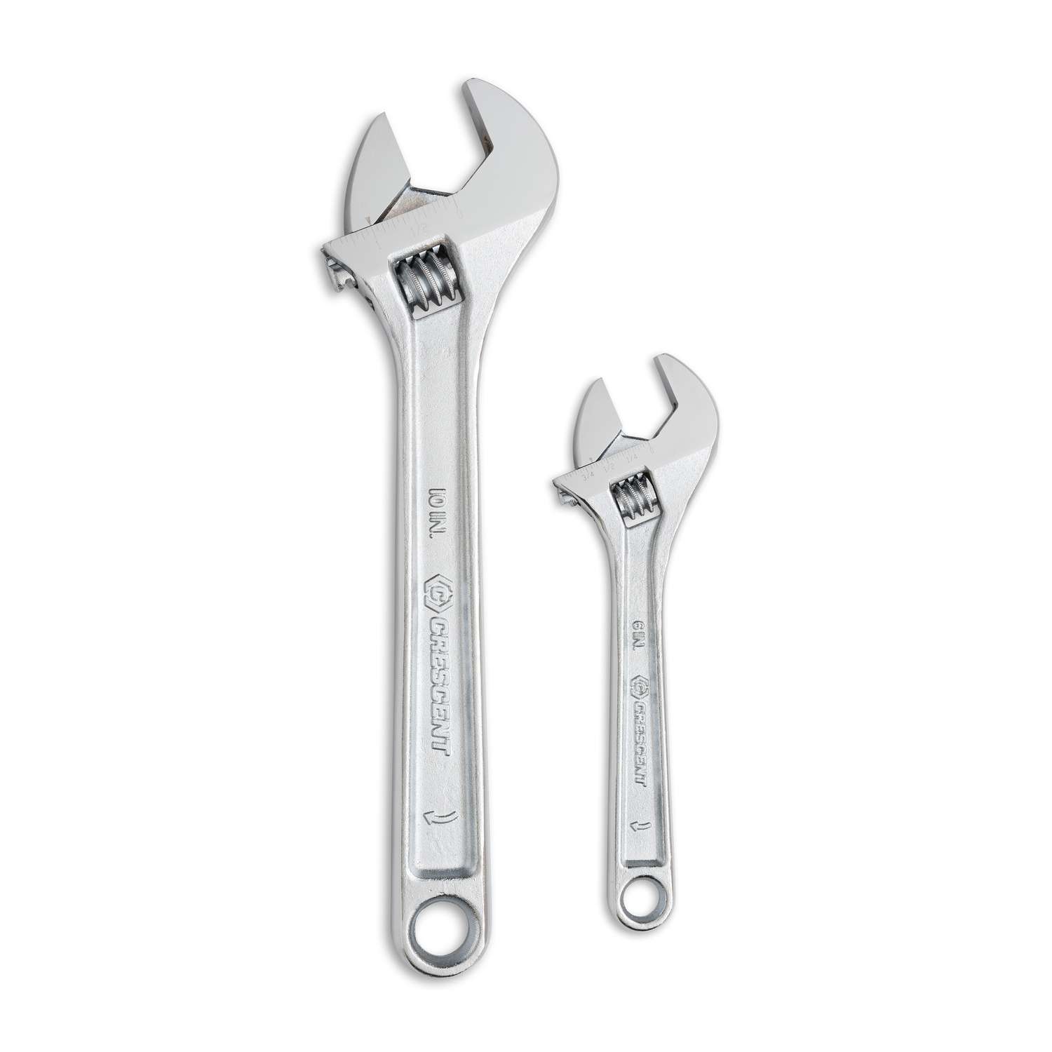 Crescent 6 and 10 in. L Metric and SAE Adjustable Wrench Set 2 pc