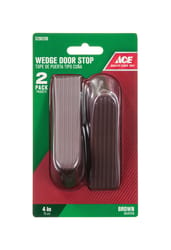 Ace 4 in. W Rubber Brown Wedge Door Stop Mounts to floor 0 in.