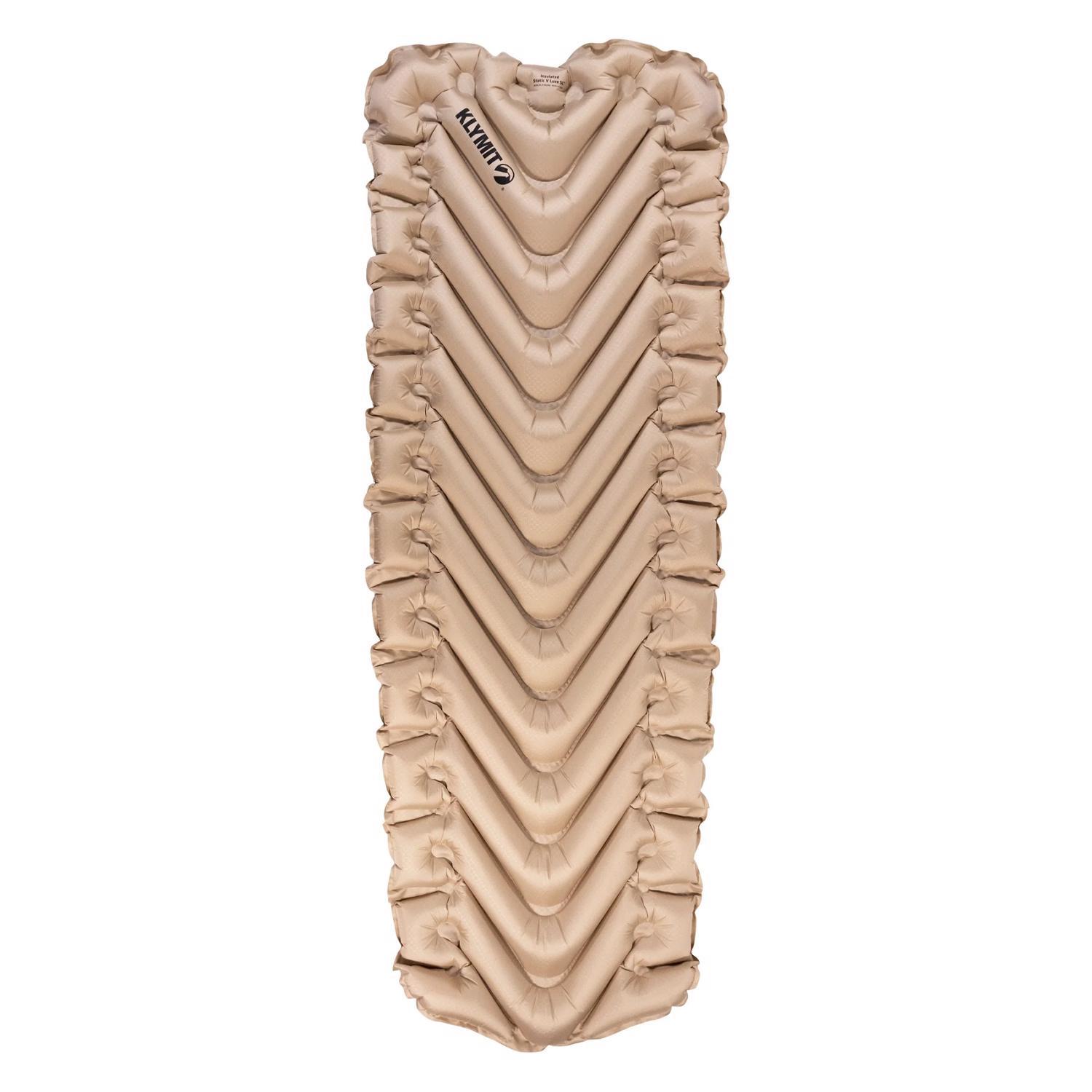 Klymit Insulated Static V Luxe SL Tan Sleeping Pad 3.5 in. H X 27 in. W X 78 in. L 31 oz 1 pk Sansujyuku sansujyuku.com