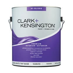 Clark+Kensington High-Gloss Tint Base Ultra White Base Premium Paint Exterior and Interior 1 gal