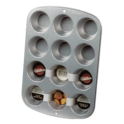 Wilton 4.3 in. W X 15.4 in. L Muffin Pan Silver