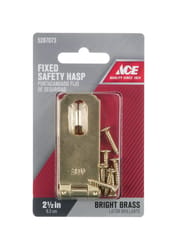 Ace Bright Brass 2-1/2 in. L Fixed Staple Safety Hasp