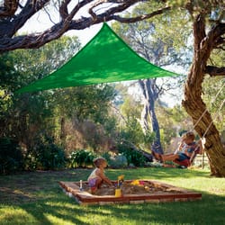 Coolaroo Polyethylene Shade Sail Triangle Shade Sail Canopy 9.9 ft. H X 9.9 ft. W X 9.9 ft. L