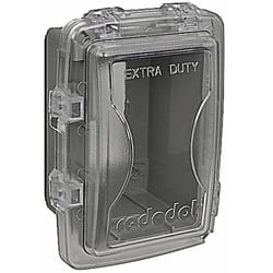 Red Dot Code Keeper Rectangle Polycarbonate 2 gang 6-5/32 in. H X 4-11/16 in. W Weatherproof Cover