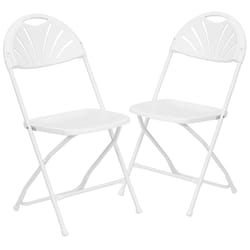 Flash Furniture Hercules White Plastic Contemporary Folding Chair 2 pk