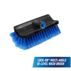 Unger 10 in. W Soft Bristle Plastic Handle Multi-Angle Wash Brush