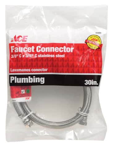 Ace 3/8 in. Compression X 3/8 in. D Compression 30 in. Braided Stainless  Steel Supply Line - Ace Hardware