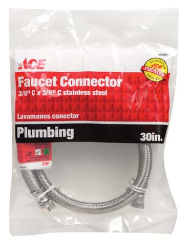 Ace 3/8 in. Compression X 3/8 in. D Compression 30 in. Braided Stainless  Steel Supply Line