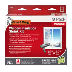 Frost King Clear Shrink Indoor Window Film Insulator Kit 42 in. W X 62 in. L