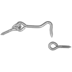 National Hardware Zinc-Plated Silver Steel 2 in. L Hook and Eye 2 pk