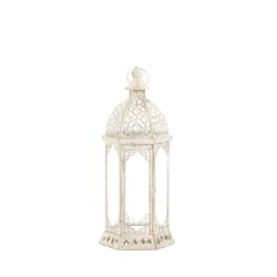 Gallery of Light Graceful Glass/Metal White Lantern