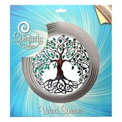 Spinfinity Designs Multi-color Stainless Steel 12 in. Tree of Life Large Outdoor Spinner