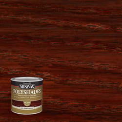 Minwax PolyShades Semi-Transparent Satin Bombay Mahogany Stain/Polyurethane Finish 1/2 pt