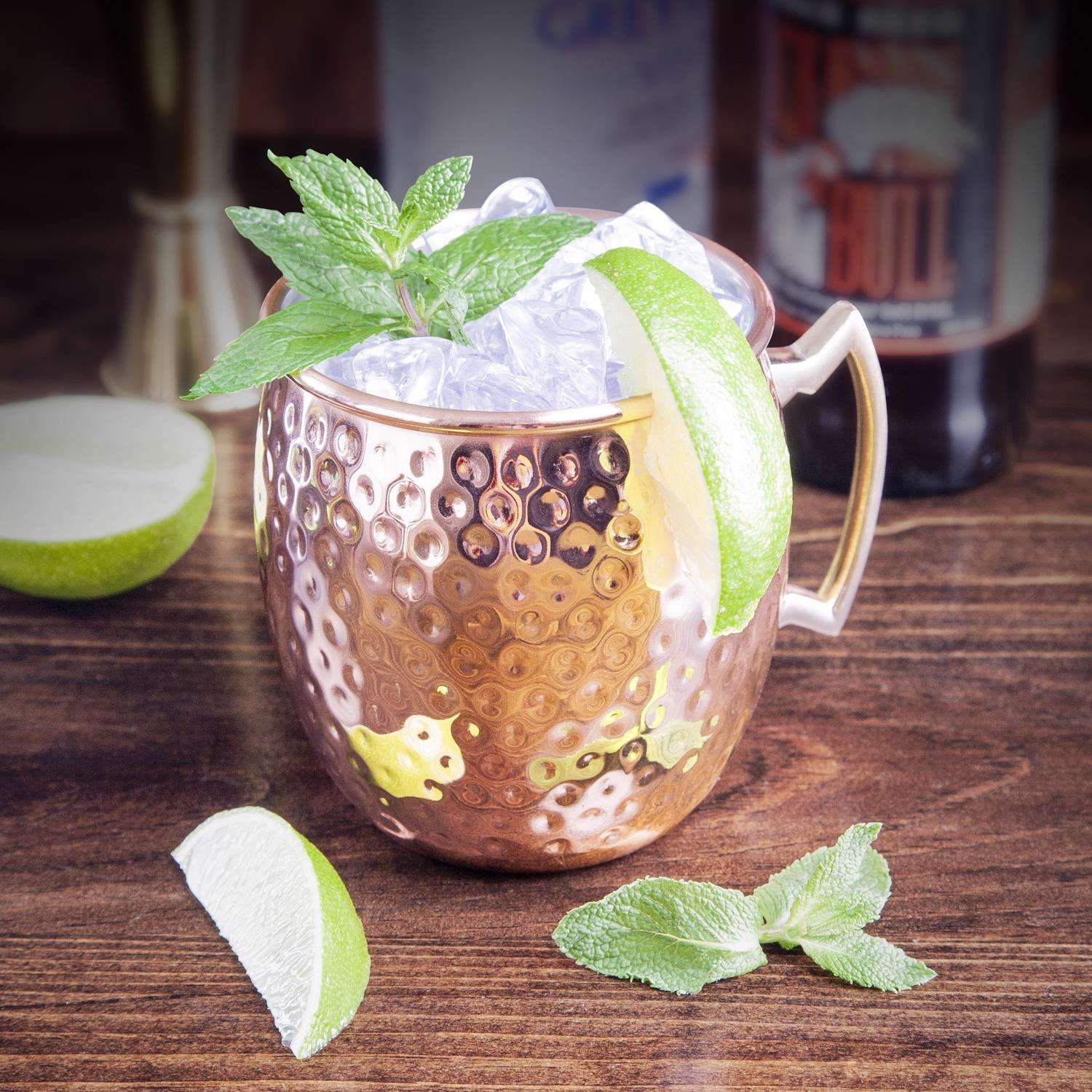 Hammered Copper Moscow Mule Mug 16oz with Brass Handle, The Original, Copper  Mug Co.